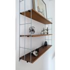 Vintage kisméretű polc szürke fém tartókkal