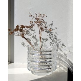 Csiszolt üveg váza