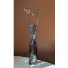 Modern, szürke üveg váza